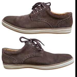 Peter Millar Brown Suede Plain Toe Derby Oxford Lace Up Shoes 8 1/2 M